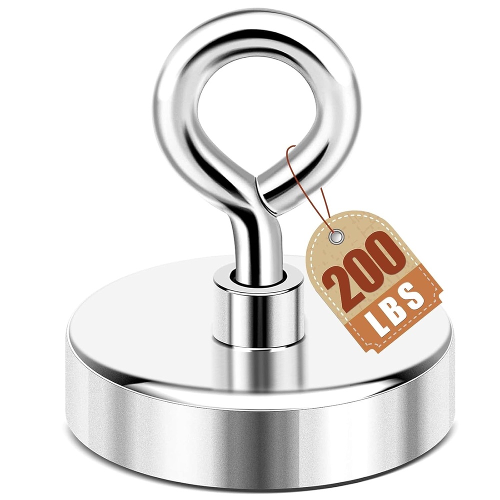 image:imageDIYMAG Fishing Magnet 142 Inch 150Lbs Large Strong Magnets for Lifting  Powerful Magnetic Tags Removal Tool High Power Heavy Duty Pickup for Treasure Hunting Retrieving Items in Lake and Beach44mm175 inches